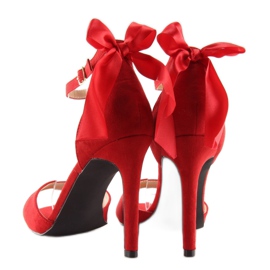 Sandalias rojas con tacón alto Z921-7SA-2 rojo 6