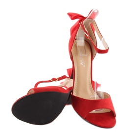 Sandalias rojas con tacón alto Z921-7SA-2 rojo 1