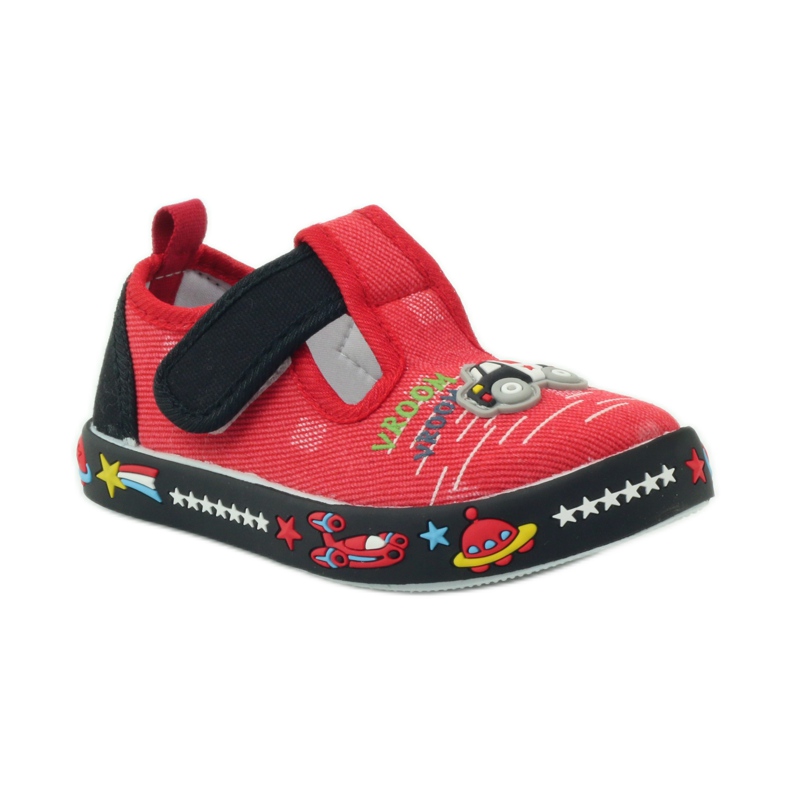 American Club Deportivas americanas con plantilla de piel rojo negro 1