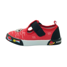 American Club Deportivas americanas con plantilla de piel rojo negro 2