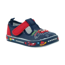 American Club Deportivas americanas con plantilla de piel azul marino rojo 1