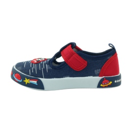 American Club Deportivas americanas con plantilla de piel azul marino rojo 2