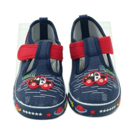 American Club Deportivas americanas con plantilla de piel azul marino rojo 4