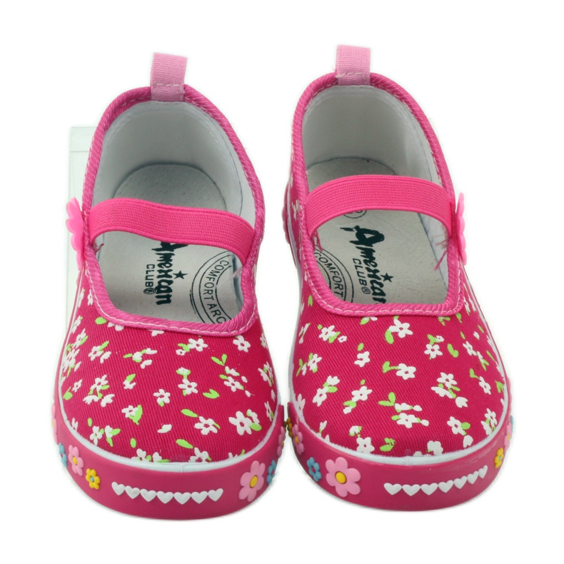 American Club Deportivas americanas con plantilla de piel rosado 4