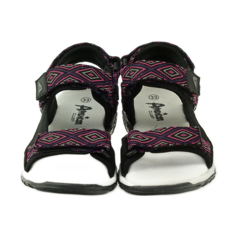 American Club Sandalias con inserción de piel americana 6102 púrpura negro 4