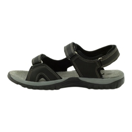 American Club Sandalias con aplicación de piel American 6201 negro 2 American Club Sandalias con aplicación de piel American 6201 negro 2