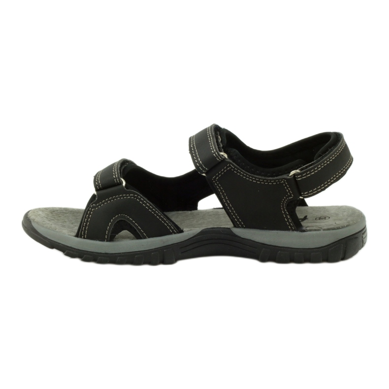 American Club Sandalias con aplicación de piel American 6201 negro 2 American Club Sandalias con aplicación de piel American 6201 negro 2