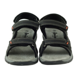 American Club Sandalias con aplicación de piel American 6201 negro 4 American Club Sandalias con aplicación de piel American 6201 negro 4