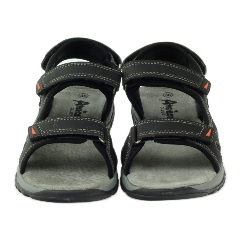 American Club Sandalias con aplicación de piel American 6201 negro 4 American Club Sandalias con aplicación de piel American 6201 negro 4