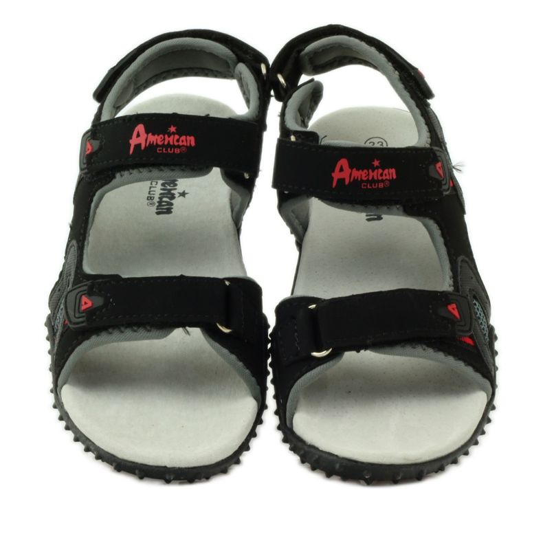 American Club Sandalias con aplicación de piel americana 5267 negro 4