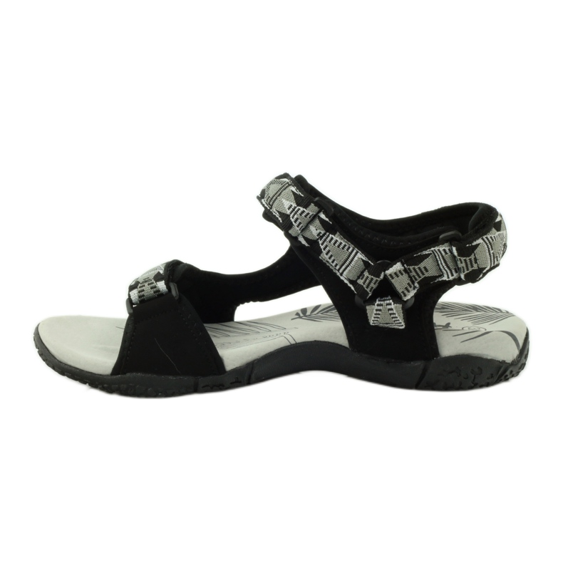 American Club Sandalias con inserción de piel americana 6102 negro gris 2