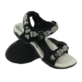 American Club Sandalias con inserción de piel americana 6102 negro gris 3