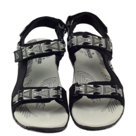 American Club Sandalias con inserción de piel americana 6102 negro gris 4