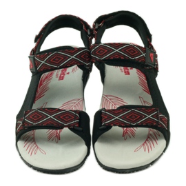 American Club Sandalias con inserción de piel americana 6102 negro rojo 4