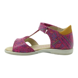 Sandalias velcro estampado azteca Ren But 3296 rosa 2