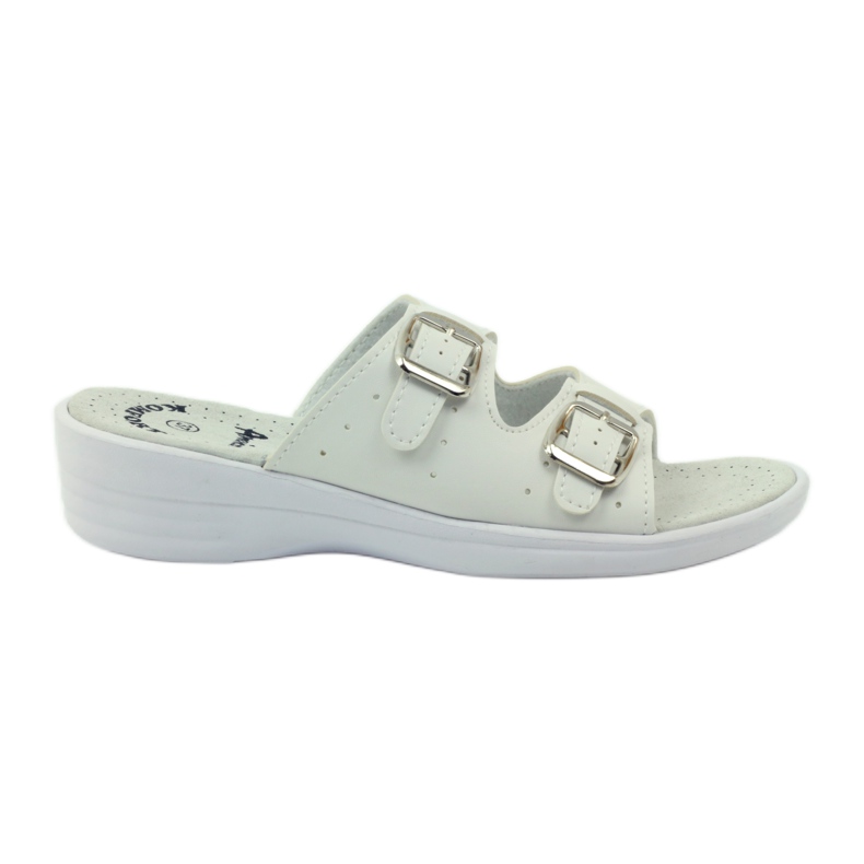 American Club Pantuflas médicas cómodas American 3/2018 blanco 1