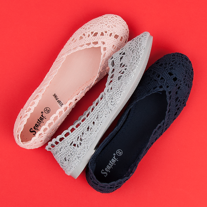 Seastar Bailarinas encaje gris 2