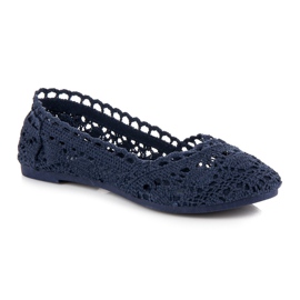 Seastar Bailarinas encaje azul marino 3
