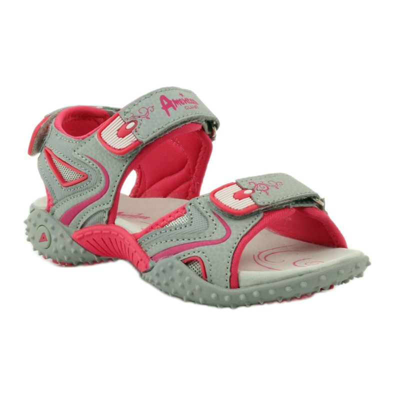 American Club Sandalias con aplicación de piel American 8580 multicolor gris 1 American Club Sandalias con aplicación de piel American 8580 multicolor gris 1