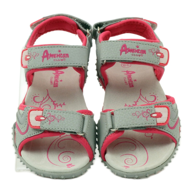 American Club Sandalias con aplicación de piel American 8580 multicolor gris 4