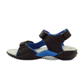 American Club Sandalias con aplicación de piel americana 5261 negro azul verde 2