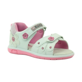 American Club Sandalias para niños con inserción de piel americana 87285 rosado blanco 1