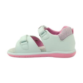 American Club Sandalias para niños con inserción de piel americana 87285 rosa blanco 2