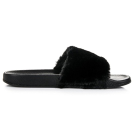 Babuchas negras con pelo negro 3