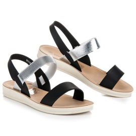 Sandalias con goma vinceza negro 4