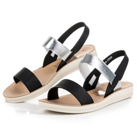 Sandalias con goma vinceza negro 5