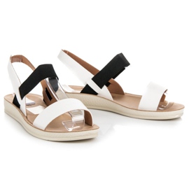 Sandalias con goma vinceza blanco 5