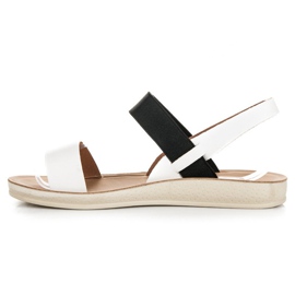 Sandalias con goma vinceza blanco 3