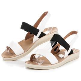 Sandalias con goma vinceza blanco 4