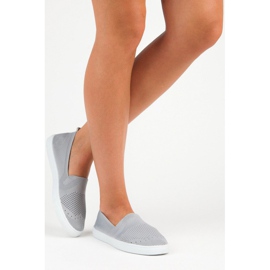 Zapatillas Mckeylor de tejido sin cordones gris 1