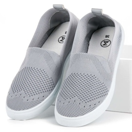 Zapatillas Mckeylor de tejido sin cordones gris 2