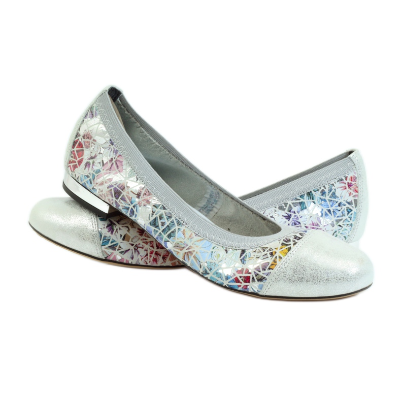 Bailarinas de mujer elásticas Gamis 1402 gris multicolor 3 Bailarinas de mujer elásticas Gamis 1402 gris multicolor 3