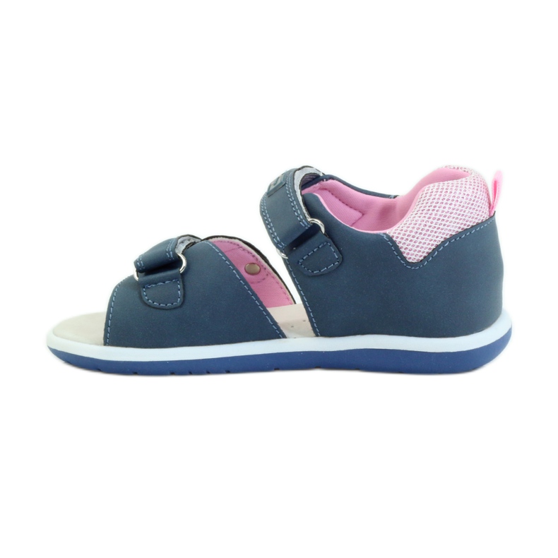 American Club Sandalias para niños con inserción de piel americana 87285 rosado azul marino 2 American Club Sandalias para niños con inserción de piel americana 87285 rosado azul marino 2