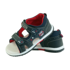 American Club Sandalias para niños con inserción de piel americana 87289 azul marino 3