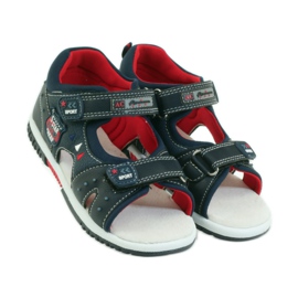 American Club Sandalias para niños con inserción de piel americana 87289 azul marino 4