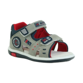 American Club Sandalias con inserción de piel americana 87297 azul marino gris 1
