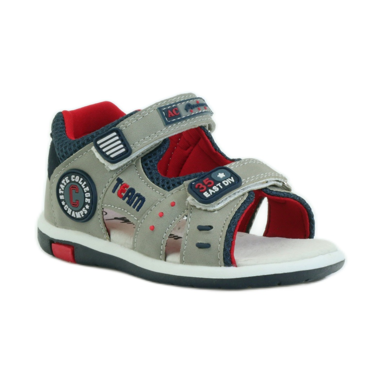 American Club Sandalias con inserción de piel americana 87297 azul marino gris 1 American Club Sandalias con inserción de piel americana 87297 azul marino gris 1