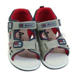 American Club Sandalias con inserción de piel americana 87297 azul marino gris 4