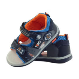 American Club Sandalias con inserción de piel americana 87297 azul marino 3 American Club Sandalias con inserción de piel americana 87297 azul marino 3