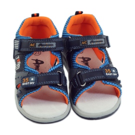 American Club Sandalias con inserción de piel americana 87297 azul marino 4