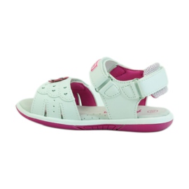 American Club Sandalias para niños con inserción de piel americana 93606 rosa blanco 2