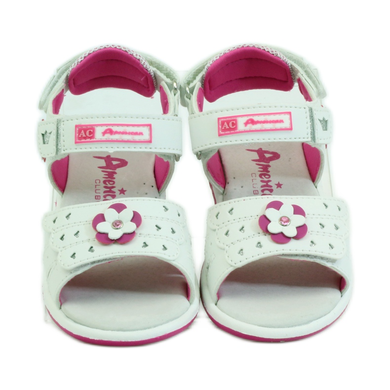 American Club Sandalias para niños con inserción de piel americana 93606 rosado blanco 4 American Club Sandalias para niños con inserción de piel americana 93606 rosado blanco 4