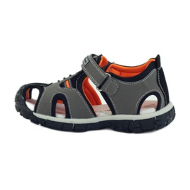 American Club Sandalias con inserción de piel americana 93594 gris naranja 2