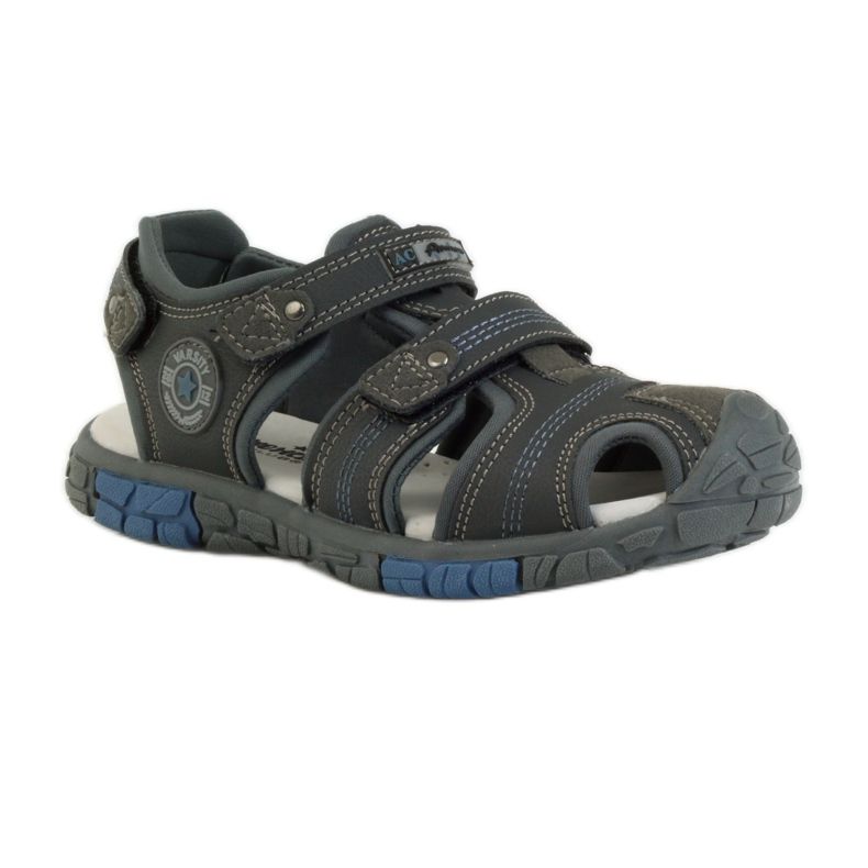 American Club Sandalias para niños con inserción de piel americana 93603 gris 1