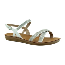 American Club Sandalia con circonita americana 170430 blanco 1