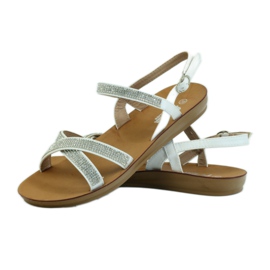 American Club Sandalia con circonita americana 170430 blanco 3